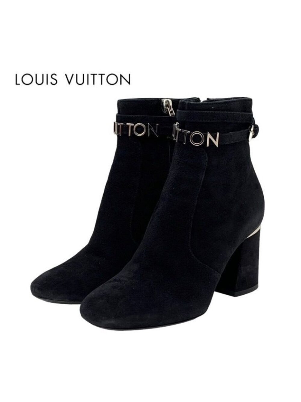 Louis Vuitton Call Back Line Boots Short Ankle Shoes Logo Suede - Picture 2 of 10